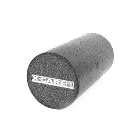 X-Care Foam Roller, hard motstand, sort 30 x 15 cm